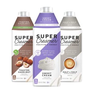 Super Coffee Keto Coffee Creamer | 0g Added Sugar, 1-2g Protein, 5-15 Calories [Variety Pack] 25.4 Fl Oz, 3 Pack