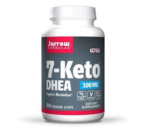 Jarrow Formulas 7-Keto DHEA 100 mg - Dietary Supplement - Naturally-Occurring Metabolite - Up to 90 Servings (Veggie Caps)