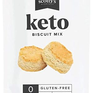 Keto Biscuit Zero Carb Mix - Keto and Gluten Free Biscuit Baking Mix - 0g Net Carbs Per Biscuit - Easy to Bake - No Nut Flours - Makes 12 Biscuits (23g Mix)