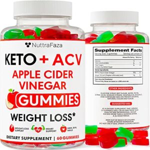 Keto Gummies Apple Cider Vinegar - Keto ACV Gummies Advanced Weight Fat Management Loss - ACV Keto Gummies - Slimming Gummies - Keto Gummy Bears for Detox & Cleanse - All Natural - Made in USA