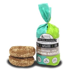 Low Carb & Gluten Free Bagels | Certified Keto & Paleo Friendly | Zero Sugars, Grain Free & Dairy Free | Fox Hill Kitchens (Sesame, 1 Pack)
