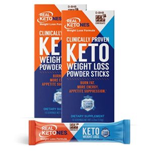Real Ketones - Exogenous Keto - D BHB + Electrolytes - Drink Mix Supplement Powder - 20 Packets, Chocolate
