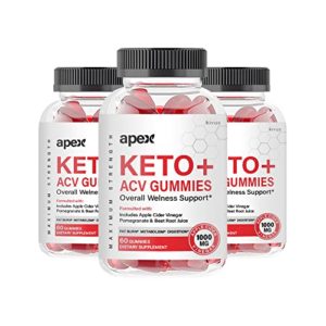 (3 Pack) Apex Keto - Apex Keto+ACV - Apex Keto+ACV Gummies (180 Count)