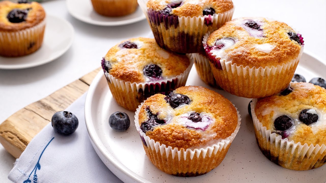 Delicious Keto Blueberry Muffins With Glaze Icing Recipe My Keto HQ
