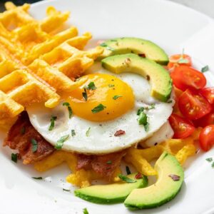 Keto Breakfast Sandwich Recipe [with Low-Carb Chaffles]