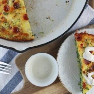 Keto Recipe - Keto White Pizza Frittata