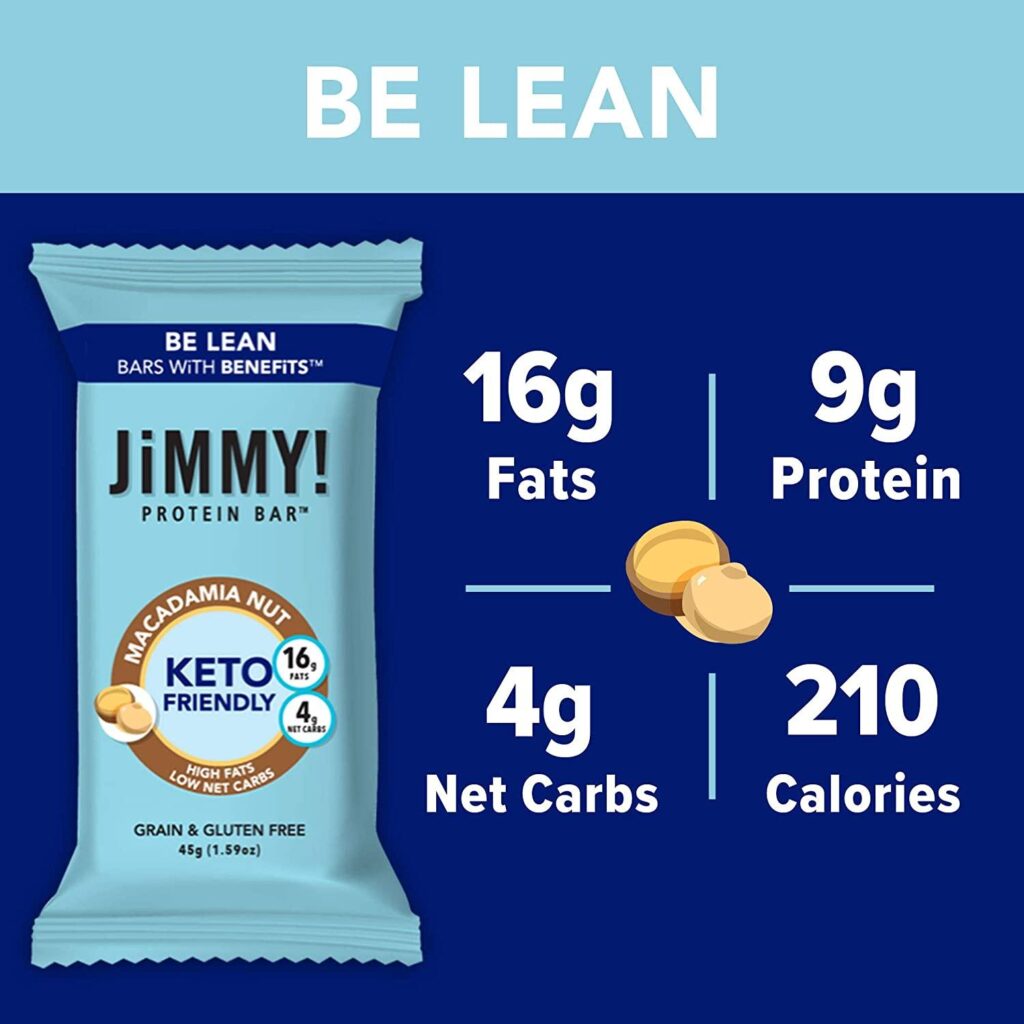 JiMMY! Keto Protein Bar, Keto Friendly, Variety Pack, 14 Count - Variety Pack Contains: 7 Strawberry and 7 Chocolate Macadamia Bars- Energy Bar with Low Net Carb, Low Sugar, Gluten Free