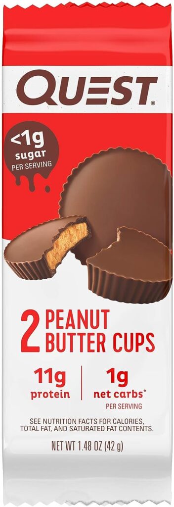Quest Nutrition High Protein Low Carb, Gluten Free, Keto Friendly, Peanut Butter Cups, 12 Count (Pack of 1) (total- 17.76 Ounce)